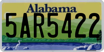 AL license plate 5AR5422