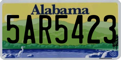 AL license plate 5AR5423