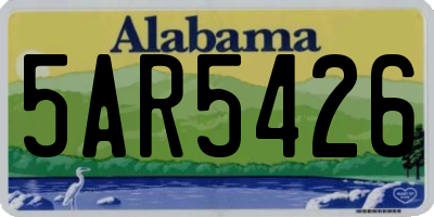 AL license plate 5AR5426