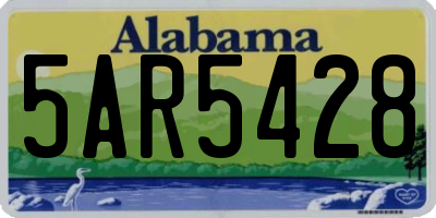 AL license plate 5AR5428