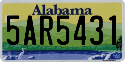 AL license plate 5AR5431