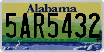 AL license plate 5AR5432