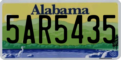 AL license plate 5AR5435