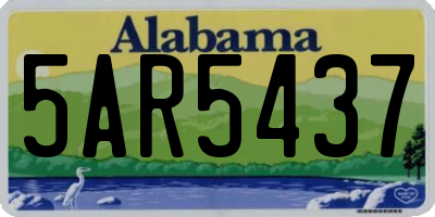 AL license plate 5AR5437