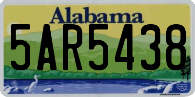 AL license plate 5AR5438