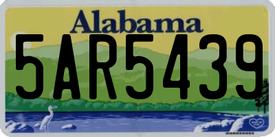 AL license plate 5AR5439