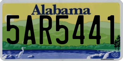 AL license plate 5AR5441