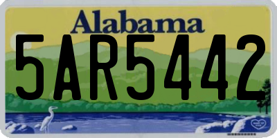 AL license plate 5AR5442