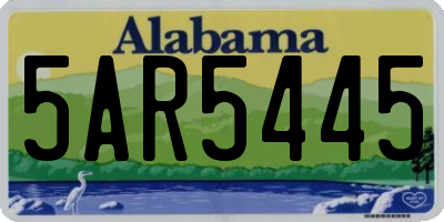AL license plate 5AR5445