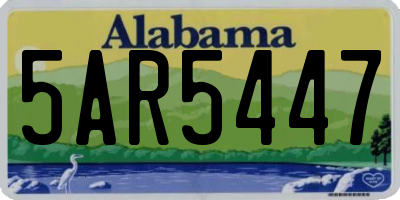 AL license plate 5AR5447