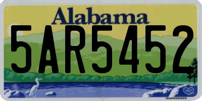 AL license plate 5AR5452