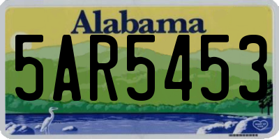 AL license plate 5AR5453