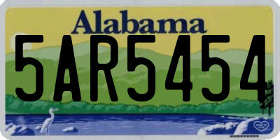 AL license plate 5AR5454