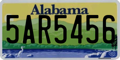 AL license plate 5AR5456