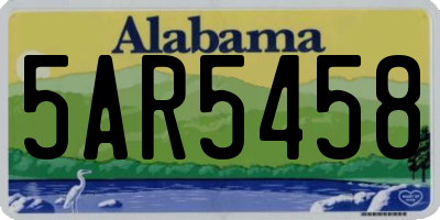 AL license plate 5AR5458