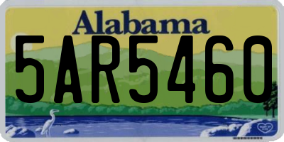 AL license plate 5AR5460