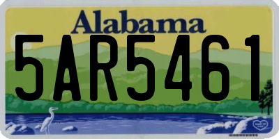 AL license plate 5AR5461