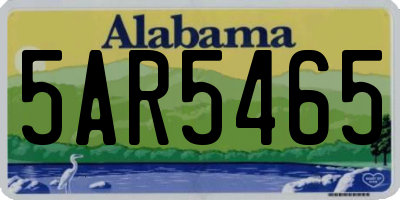 AL license plate 5AR5465