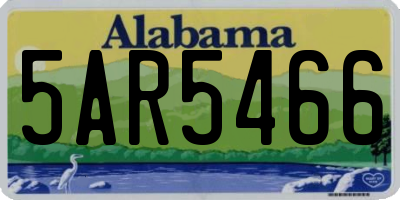 AL license plate 5AR5466