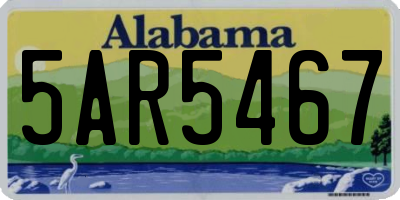 AL license plate 5AR5467