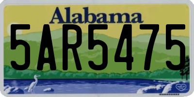 AL license plate 5AR5475
