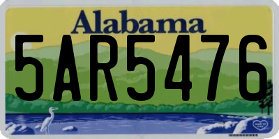 AL license plate 5AR5476