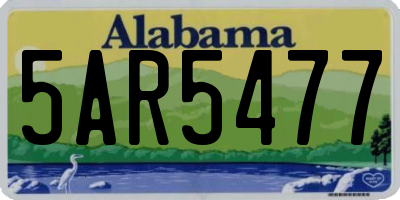 AL license plate 5AR5477