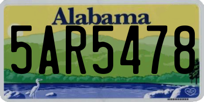 AL license plate 5AR5478