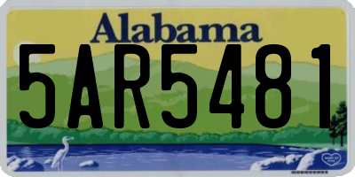 AL license plate 5AR5481