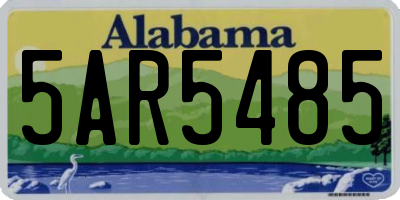 AL license plate 5AR5485