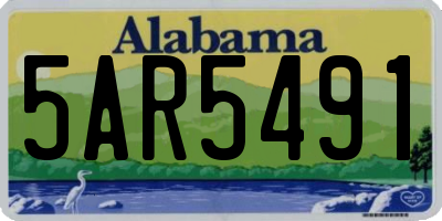 AL license plate 5AR5491
