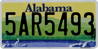 AL license plate 5AR5493