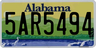 AL license plate 5AR5494