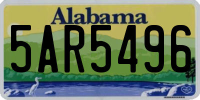 AL license plate 5AR5496