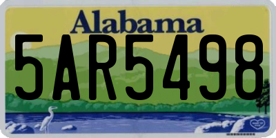 AL license plate 5AR5498