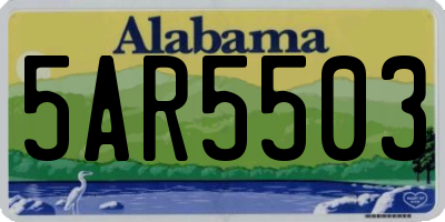 AL license plate 5AR5503