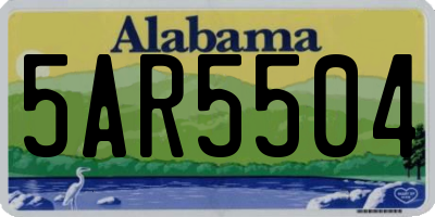AL license plate 5AR5504