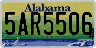 AL license plate 5AR5506