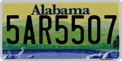 AL license plate 5AR5507