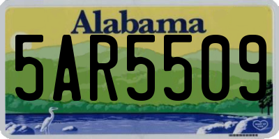 AL license plate 5AR5509