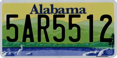 AL license plate 5AR5512