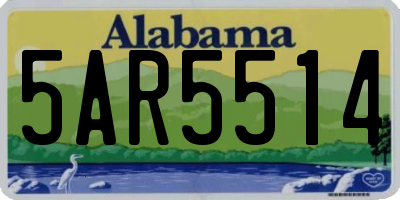 AL license plate 5AR5514