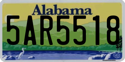AL license plate 5AR5518
