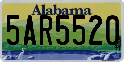 AL license plate 5AR5520