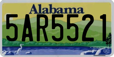 AL license plate 5AR5521