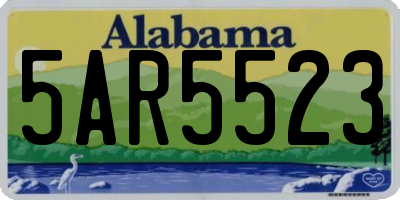 AL license plate 5AR5523