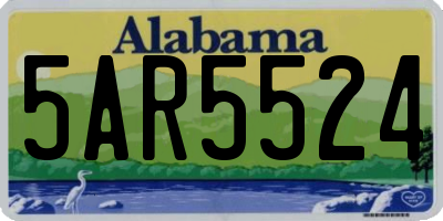 AL license plate 5AR5524