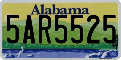AL license plate 5AR5525