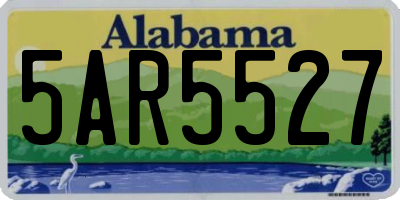 AL license plate 5AR5527
