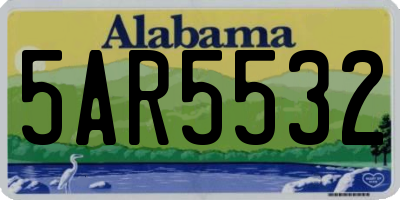 AL license plate 5AR5532